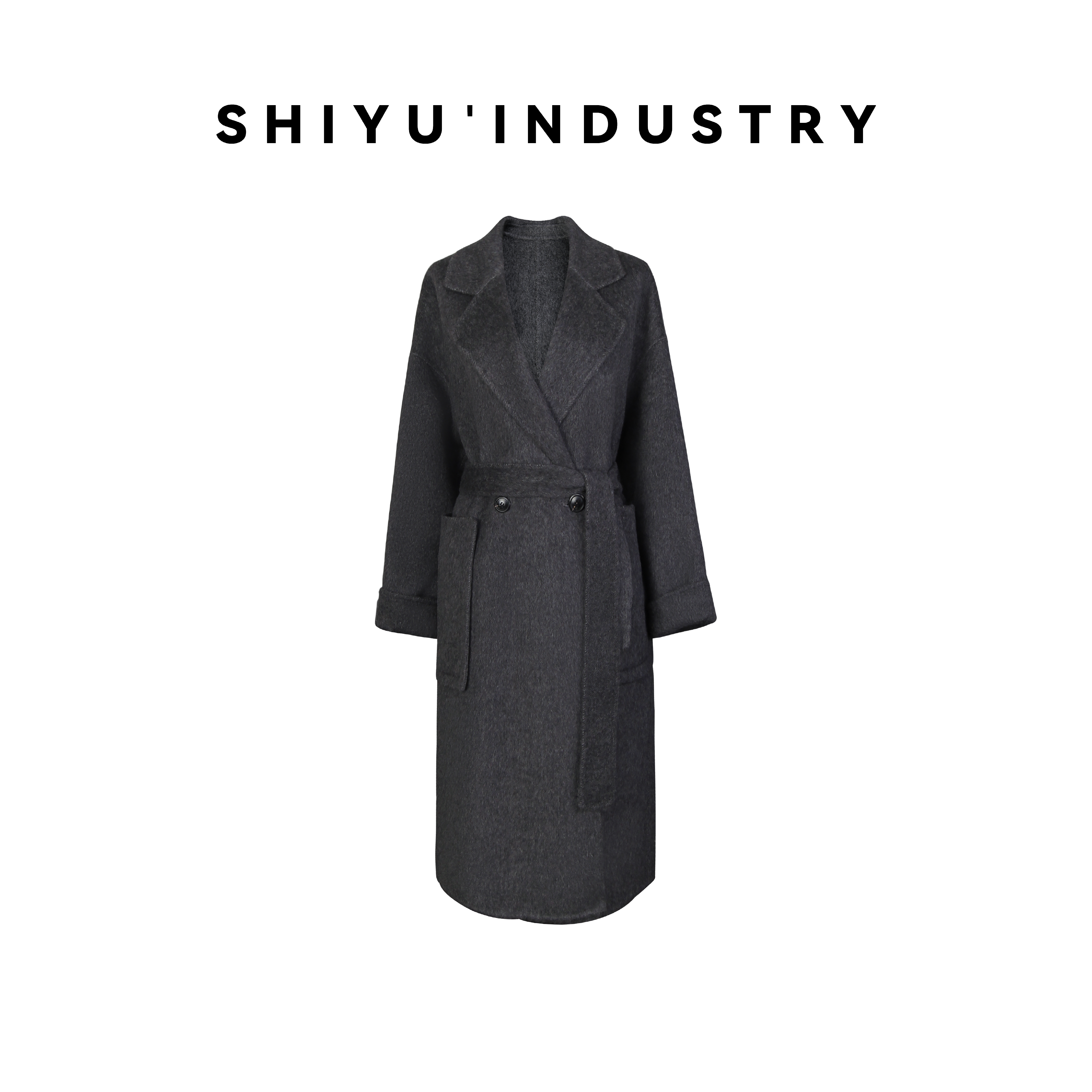 法式秋冬气质大衣简约高级翻领毛呢外套