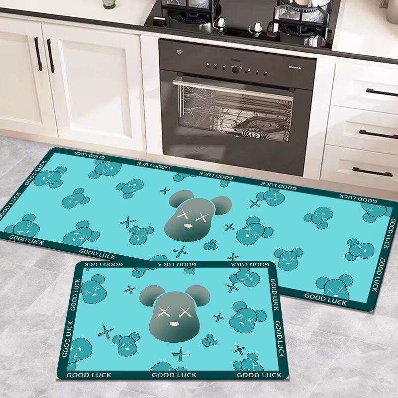 暴力熊硅藻泥防滑吸水地垫脚垫门垫家用玄关卧室简约地毯门垫