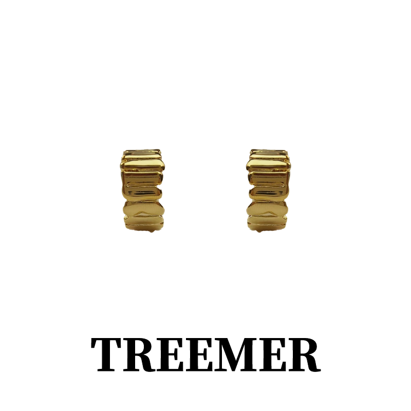 合金耳饰 【设计师款】时尚气质百搭个性金属质感耳环