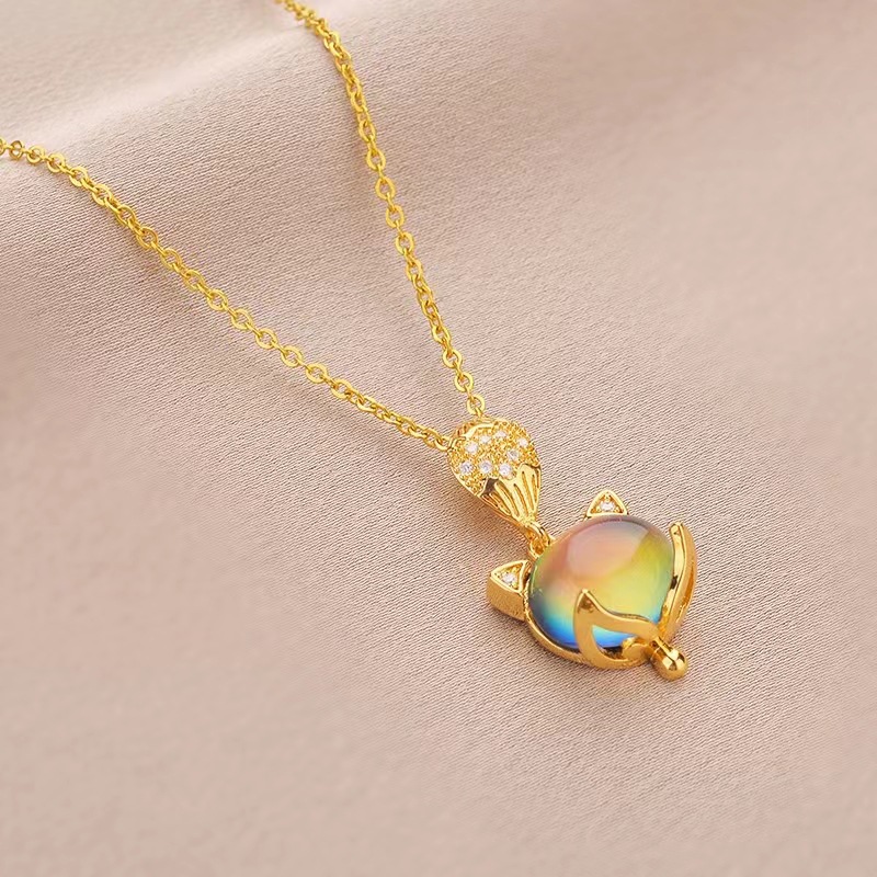 小狐狸感温石项链2024年新款  7669