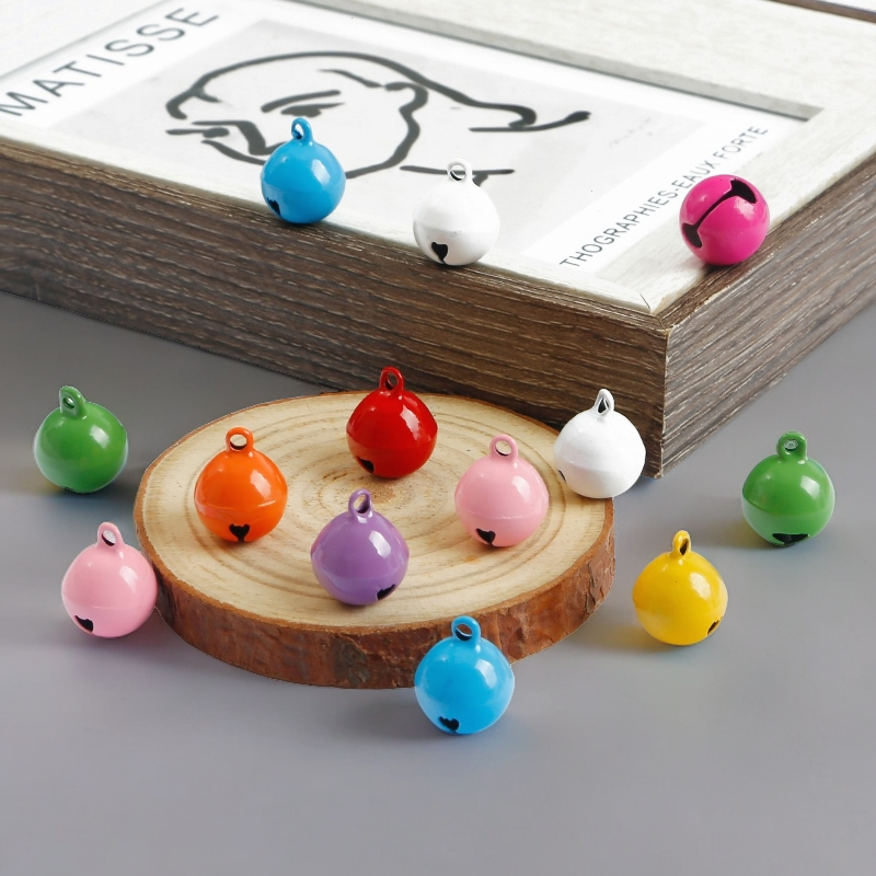 铃铛挂饰diy手工挂件钥匙扣彩色项链圣诞小铃铛装饰狗狗专用挂铃