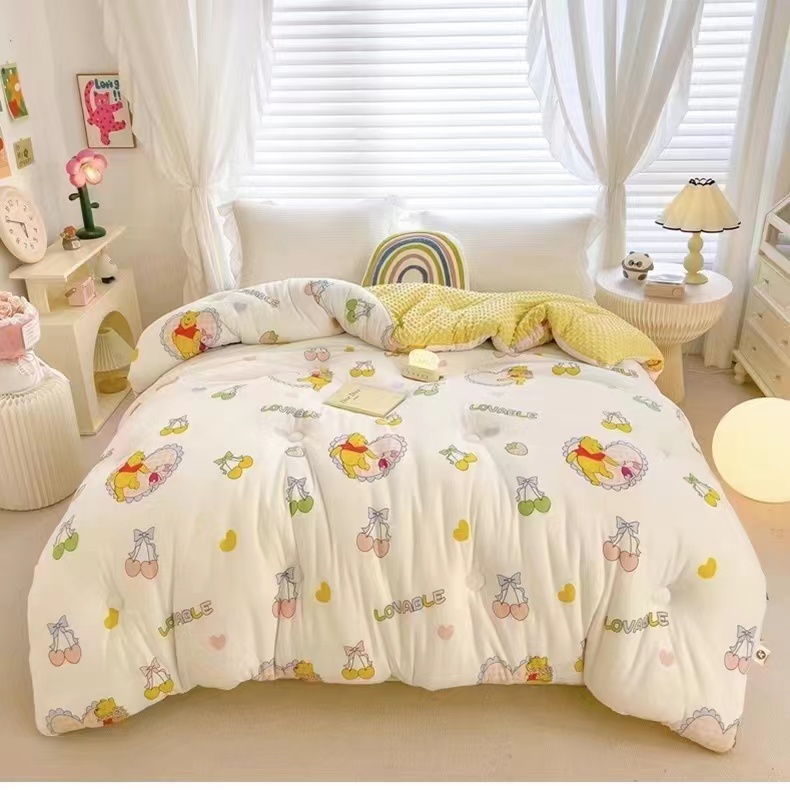 【维尼小熊】200*230cm保暖舒适亲肤柔软冬被豆豆被子