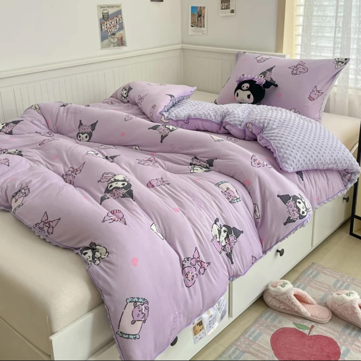 【库洛米豆豆被】100柔软三层加厚豆豆被子