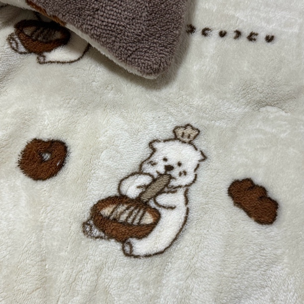 【小熊面包】150温暖家居舒棉绒三层加厚被子
