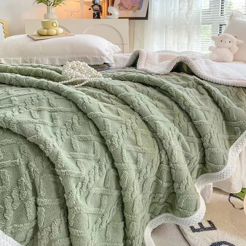 【绿复合】150绿复合加厚被子午睡毯珊瑚绒毯
