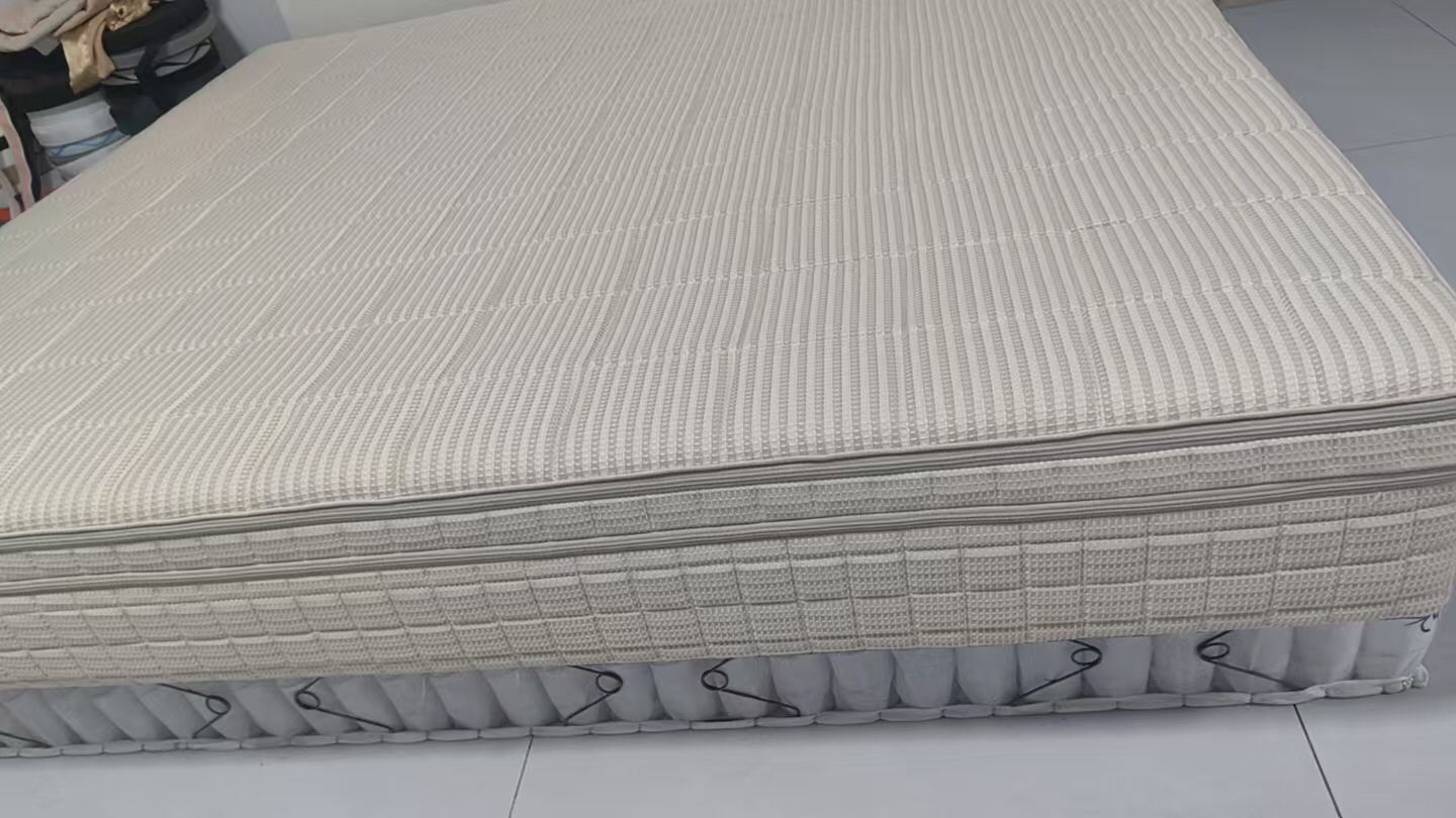 棉麻拉链全开放式独立袋装簧床垫 双层 双层舒适层 