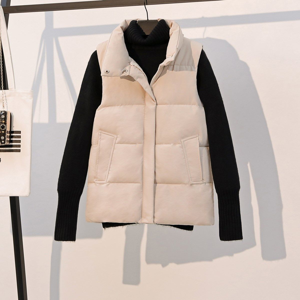 大码胖mm韩版休闲棉服短款马甲女秋冬保暖无袖学生休闲马夹