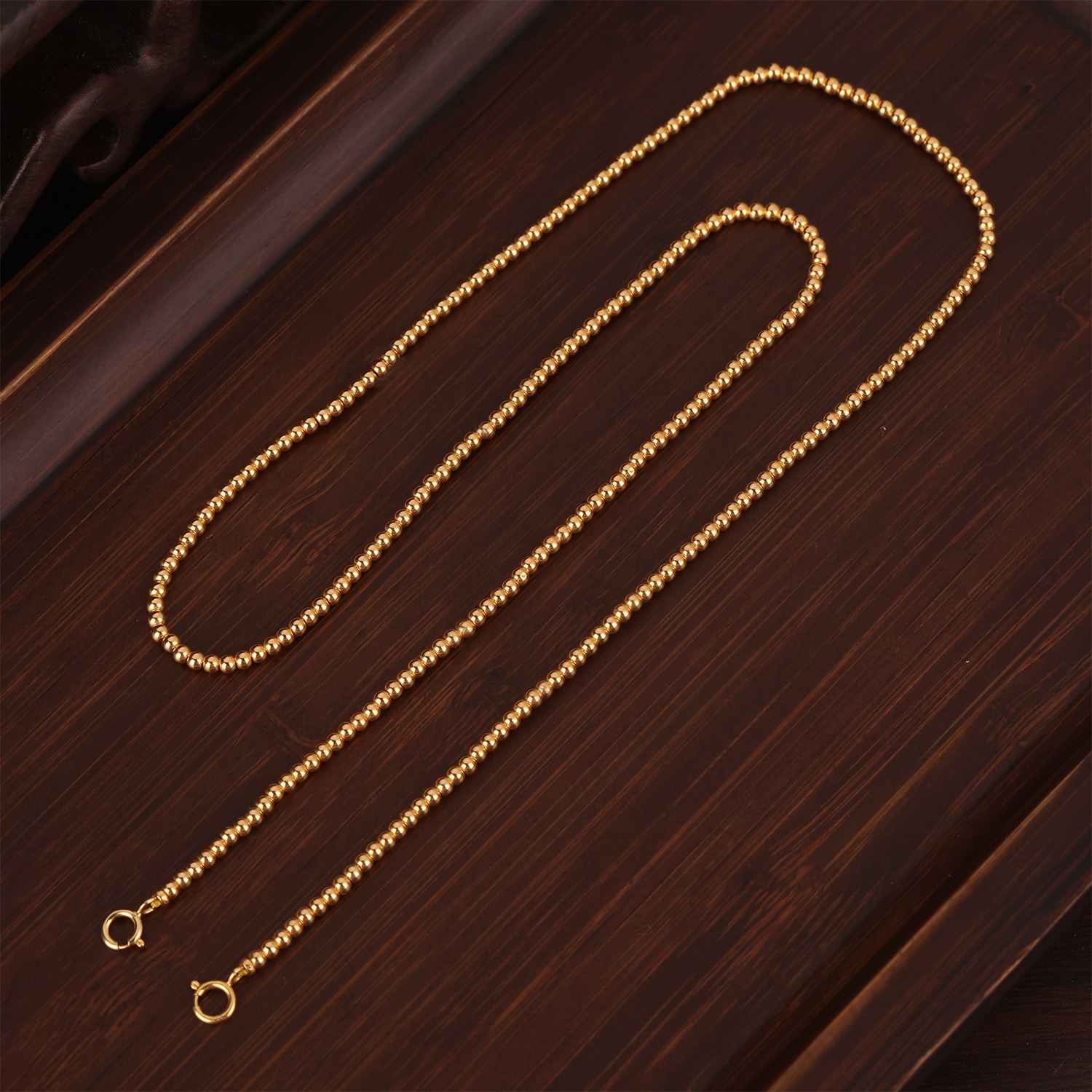 【来福宠粉福利】18k金2.5mm小光珠万能百搭项链百搭链简约款