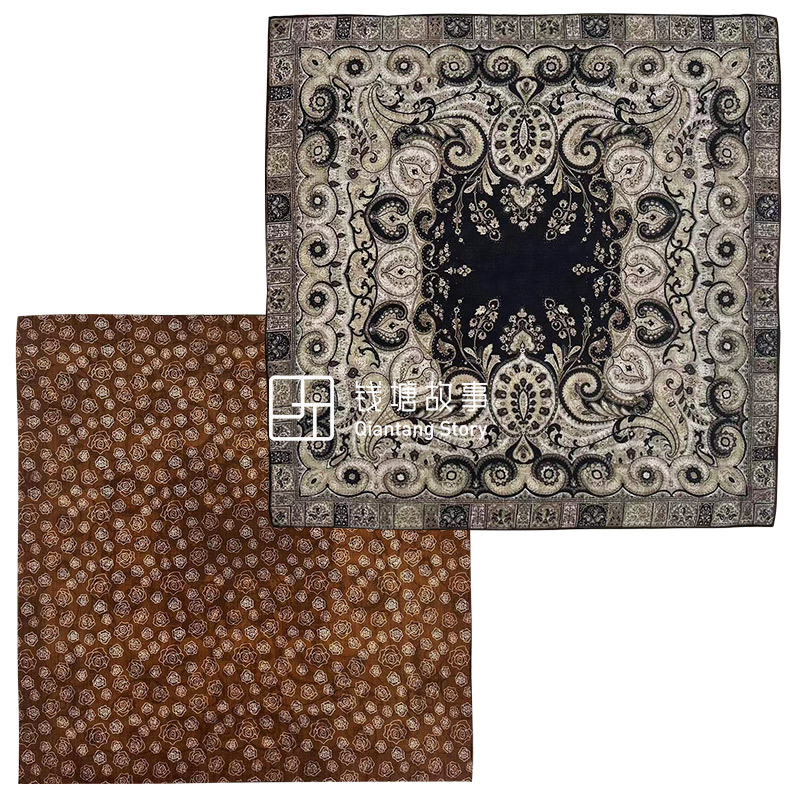 Qiantang Story/钱塘故事90丝毛-意式腰果HZY，87*87cm