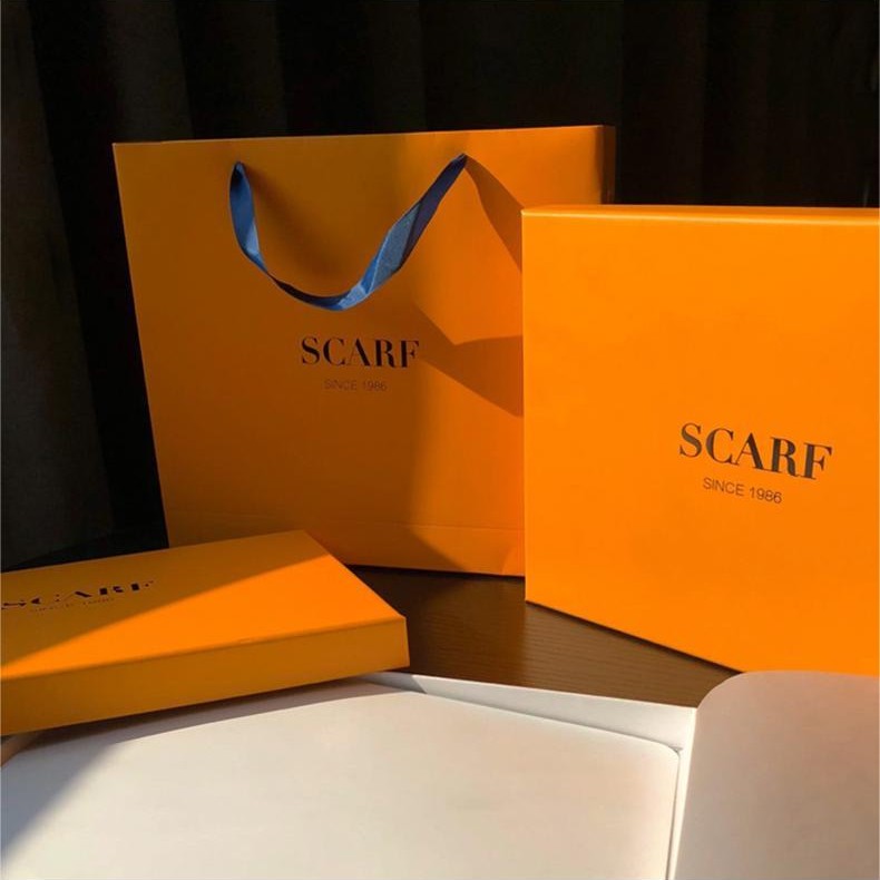 【橙色礼盒】 丝巾礼盒