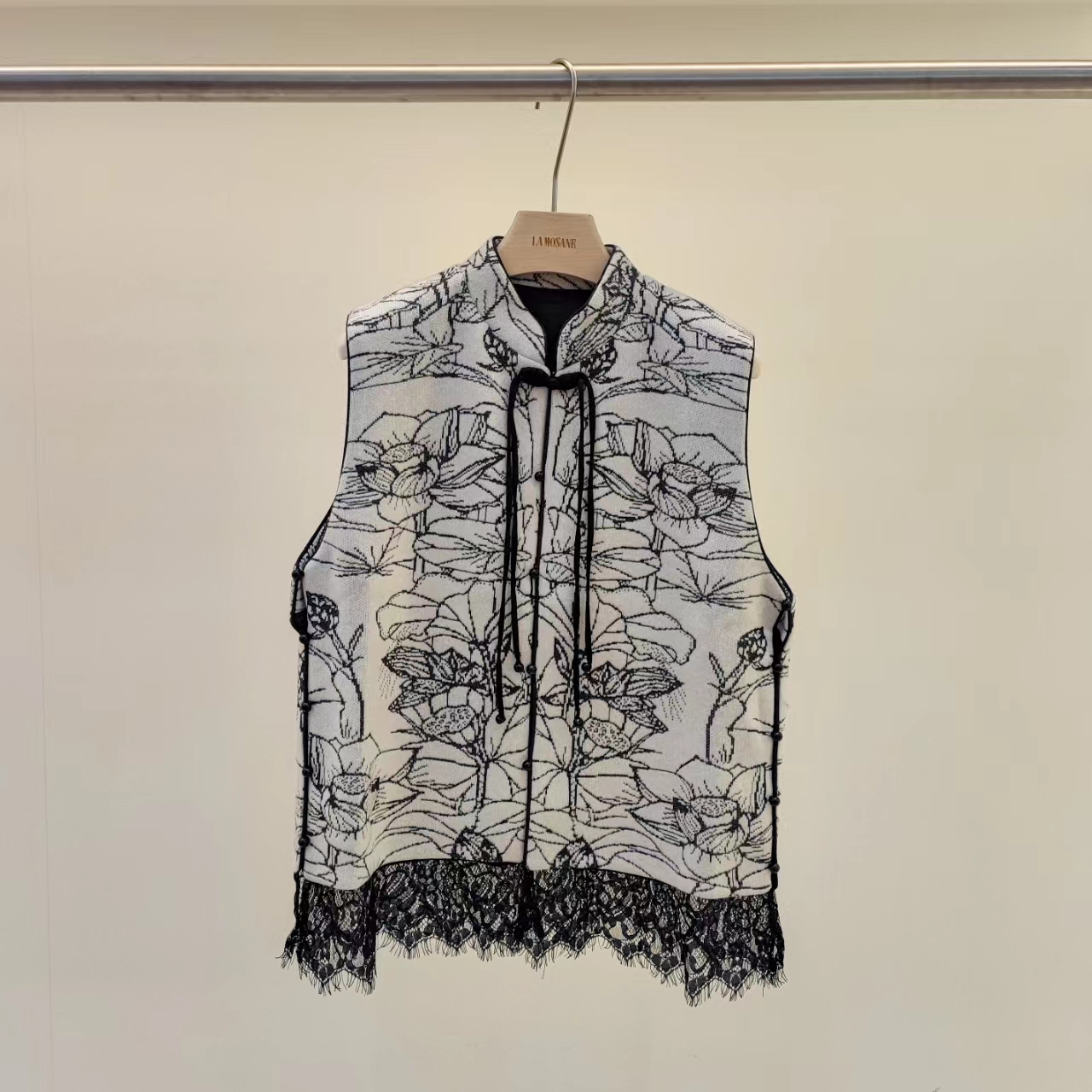 新中式国风水墨无袖上衣女高级设计感小众别致独特炸街洋气马甲