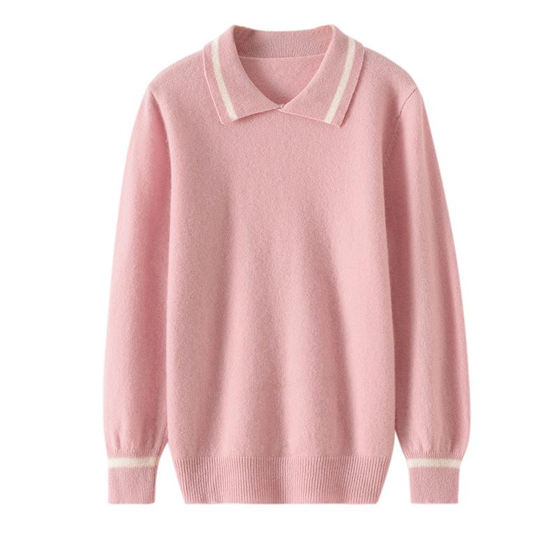 秋冬新款儿童宝宝羊毛衫polo领翻领毛衣羊绒针织衫中大童男女童装