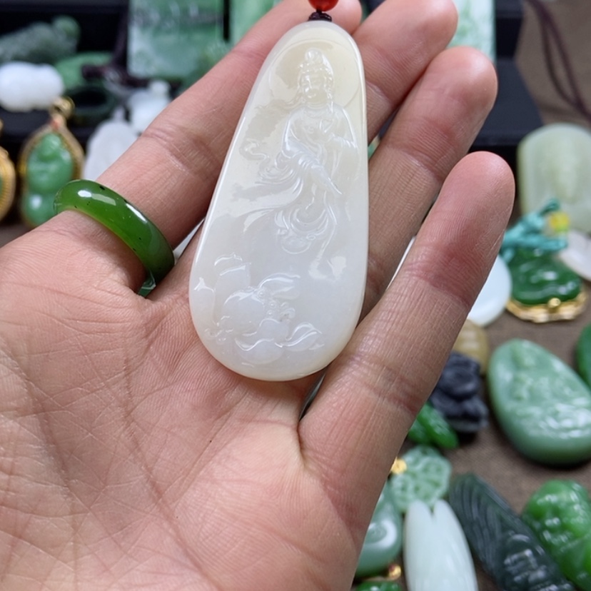 【闪购商品】和田玉（糖玉）颈饰未镶嵌公**双