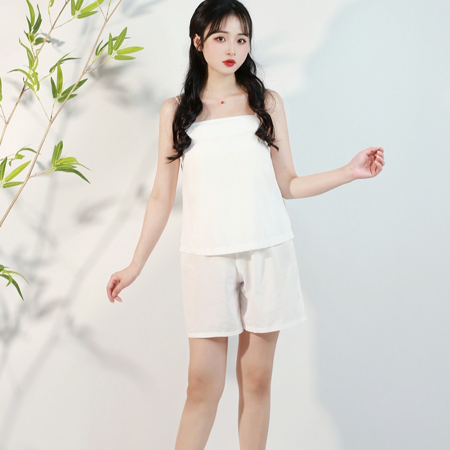 汉黛记白色夏季薄款衬裙