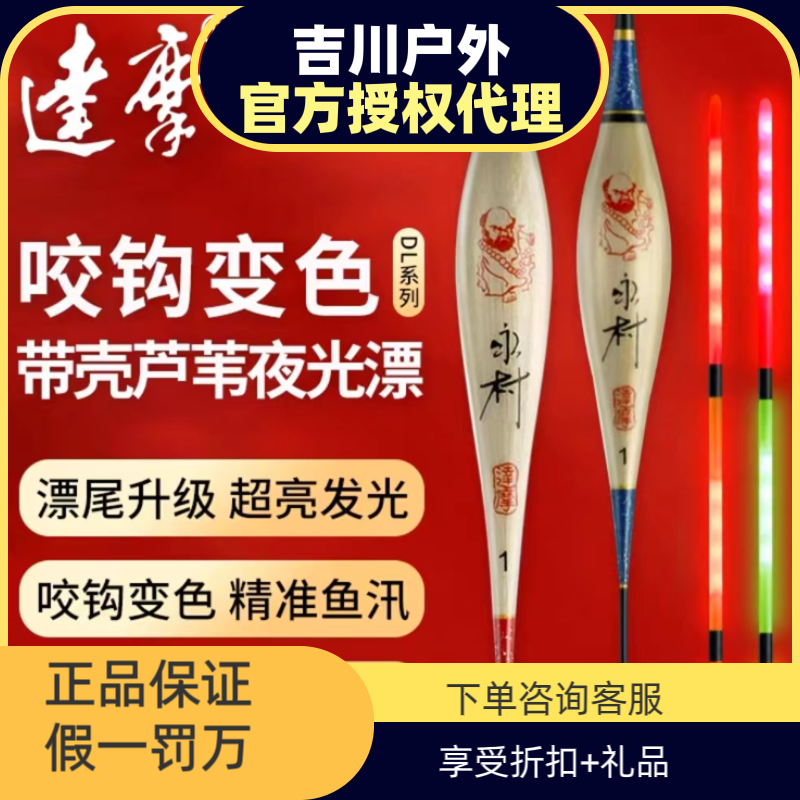 达摩DL浮漂轻口鲫鱼漂高灵敏咬钩变色鲤鱼综合日夜两用电子夜光漂