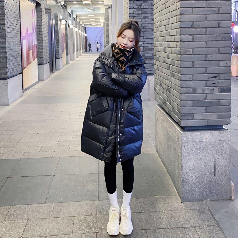 波司登2023年秋冬季韩版新款羽绒服女中长款立领气质时尚宽松百搭