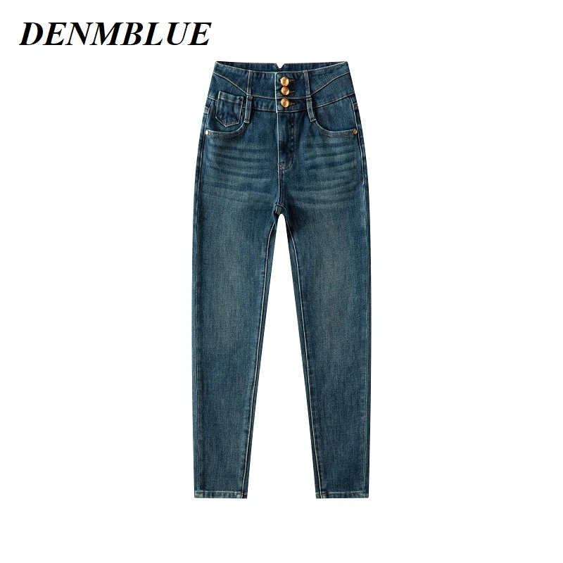 2025秋冬【常规/加绒】女士爆款高腰显瘦小脚裤弹力百搭九分牛仔裤