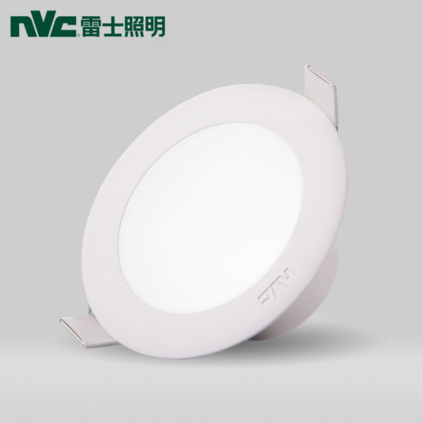 雷士照明超薄感应射灯led天花灯漆白色灯面3W开孔75-80mm嵌入式