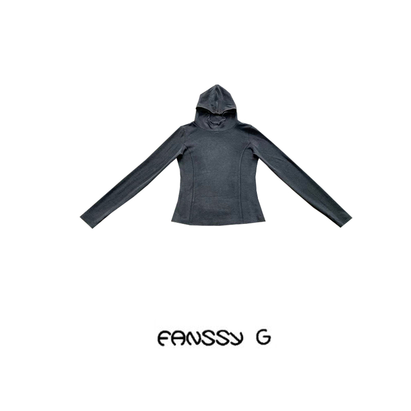 EANSSY G馥罹新款秋冬长袖连帽德绒打底套指卫衣NA2310A025