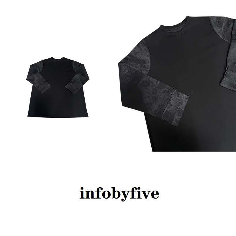 infobyfive福利春季新款新中式黑色连衣裙2DC0301