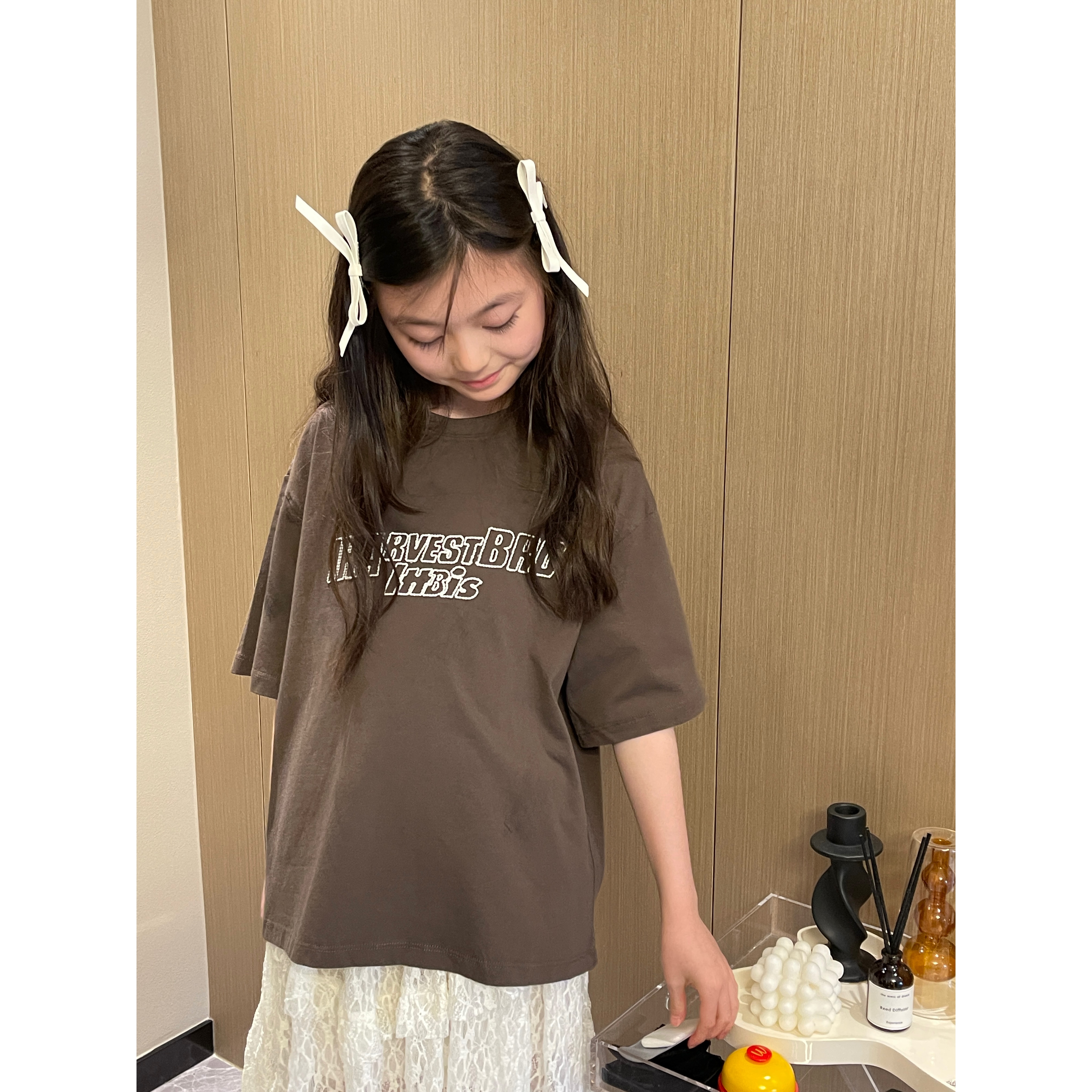 YUUKO立体刺绣抹漆T恤—1158
