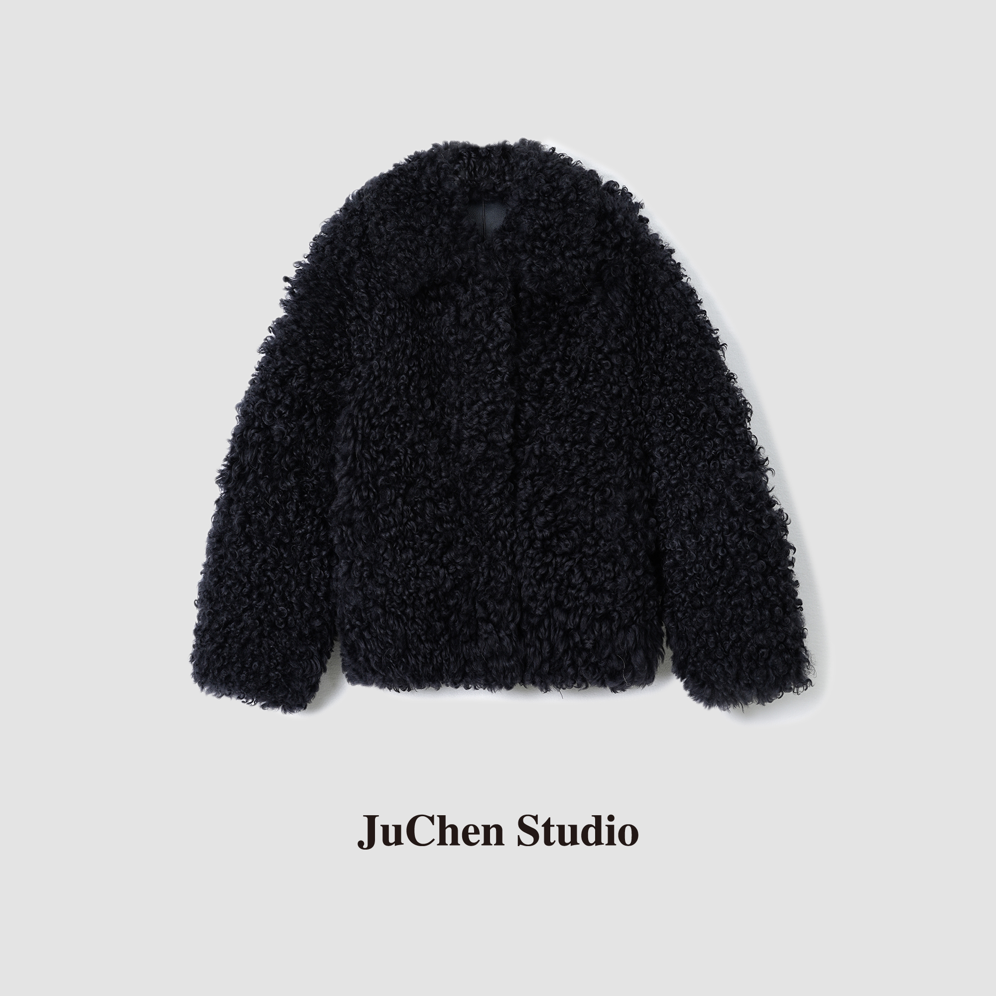 甄选土耳其牧羊卷皮毛一体廓形皮衣外套 FW231005