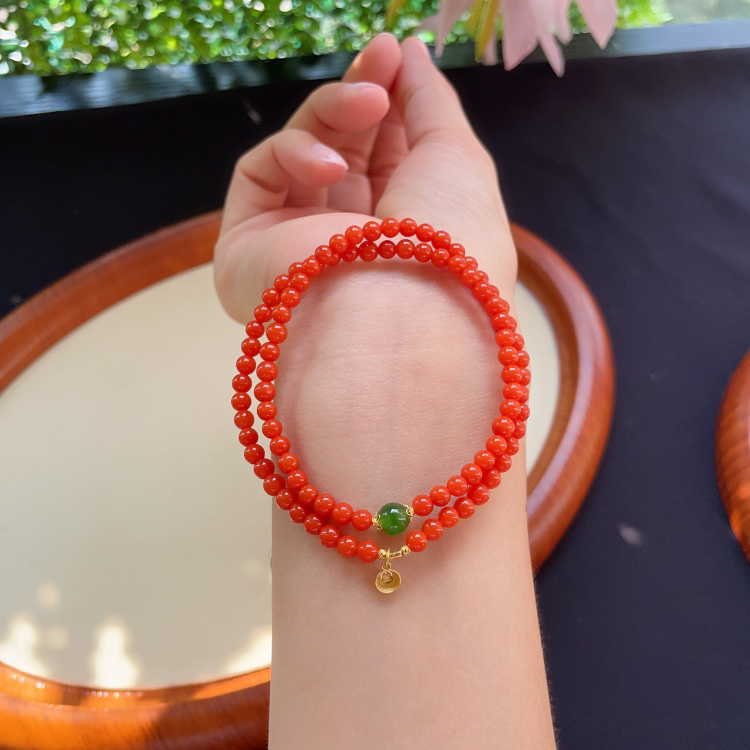 天然玛瑙多圈手链121942