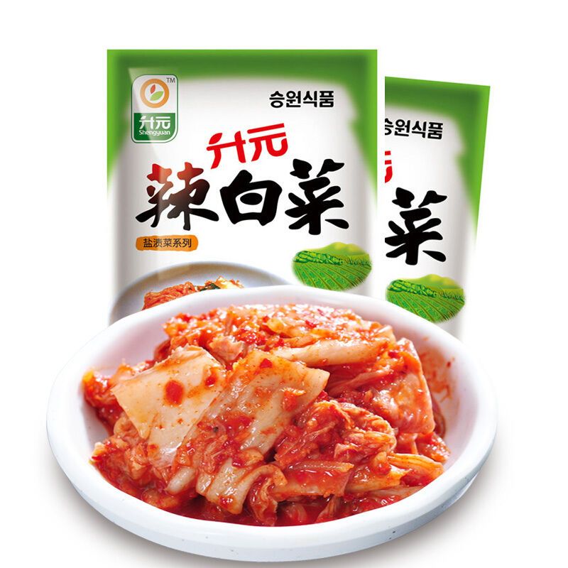 升元辣白菜80/130/288g爽口泡菜韩国风味下饭菜小咸菜朝鲜族