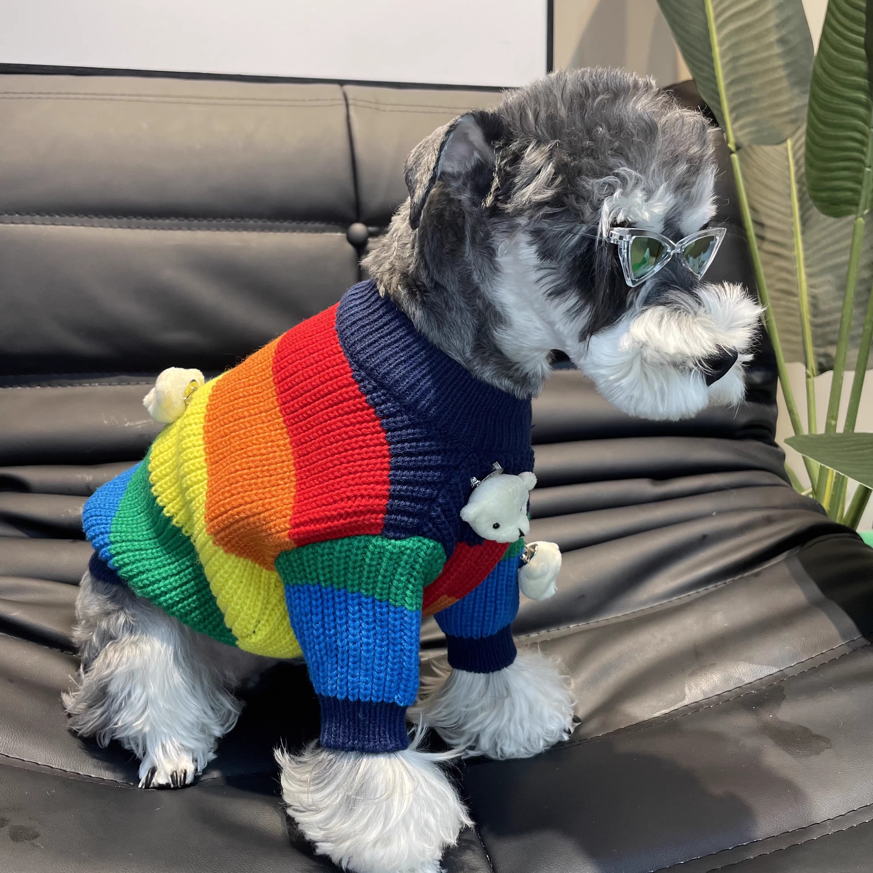 果汁朋友圈狗狗衣服秋冬保暖可爱雪纳瑞比熊泰迪西高地马尔毛衣