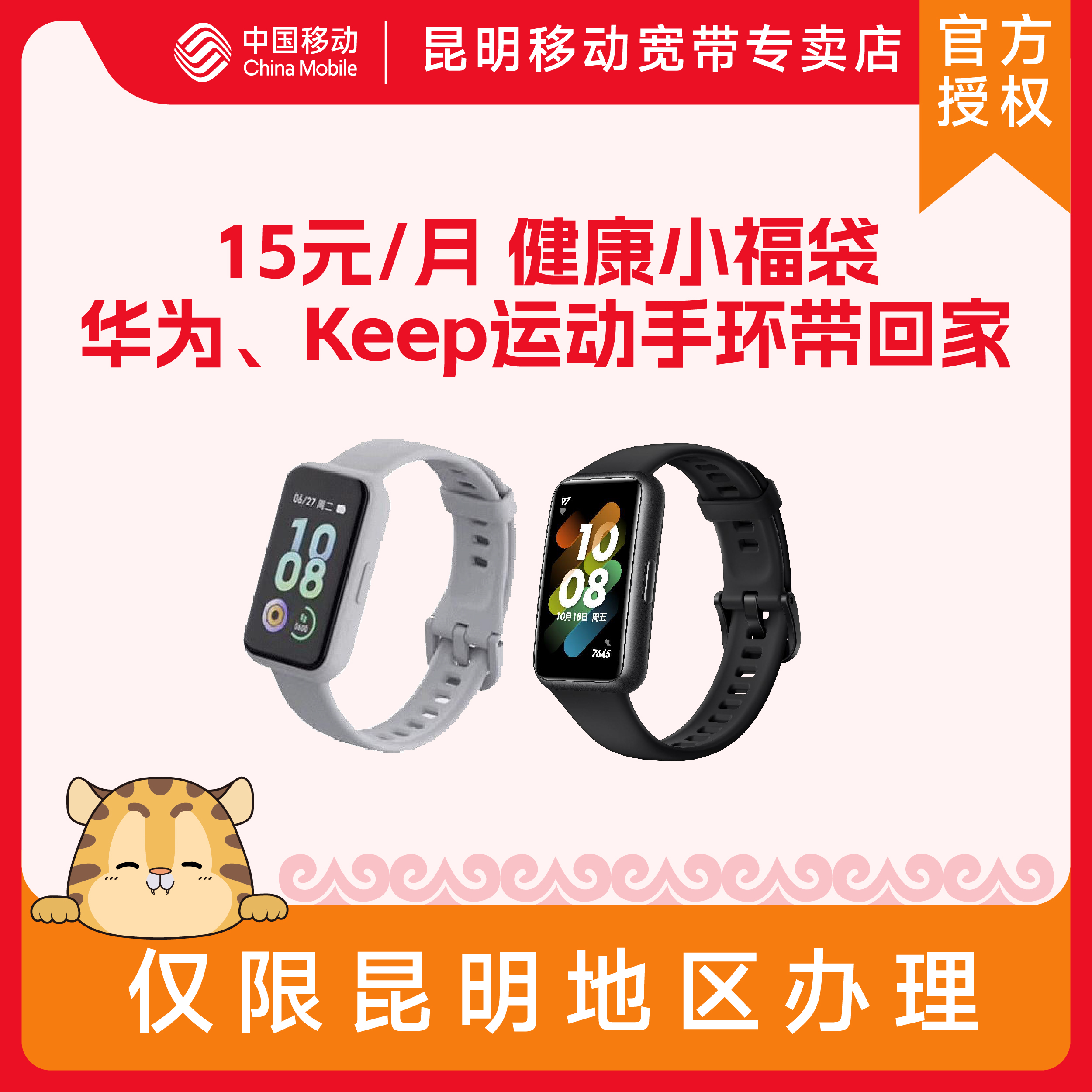【预约办理】健康小福袋【运动手环】【仅限昆明地区办理】