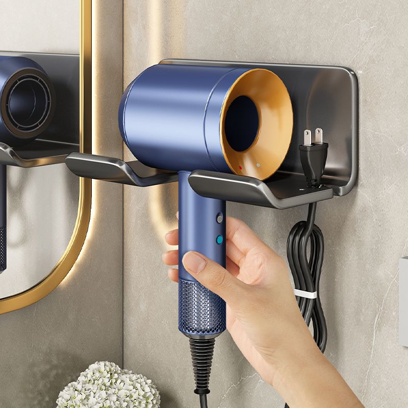优勤电吹风机置物架免打孔浴室卫生间家用吹风筒支架壁挂收纳架子