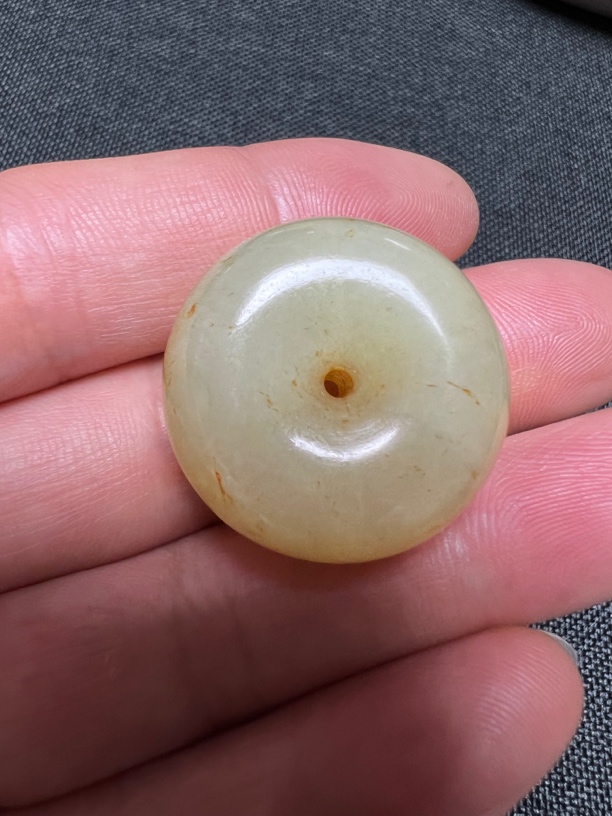 和田玉平安扣，老件，油分好