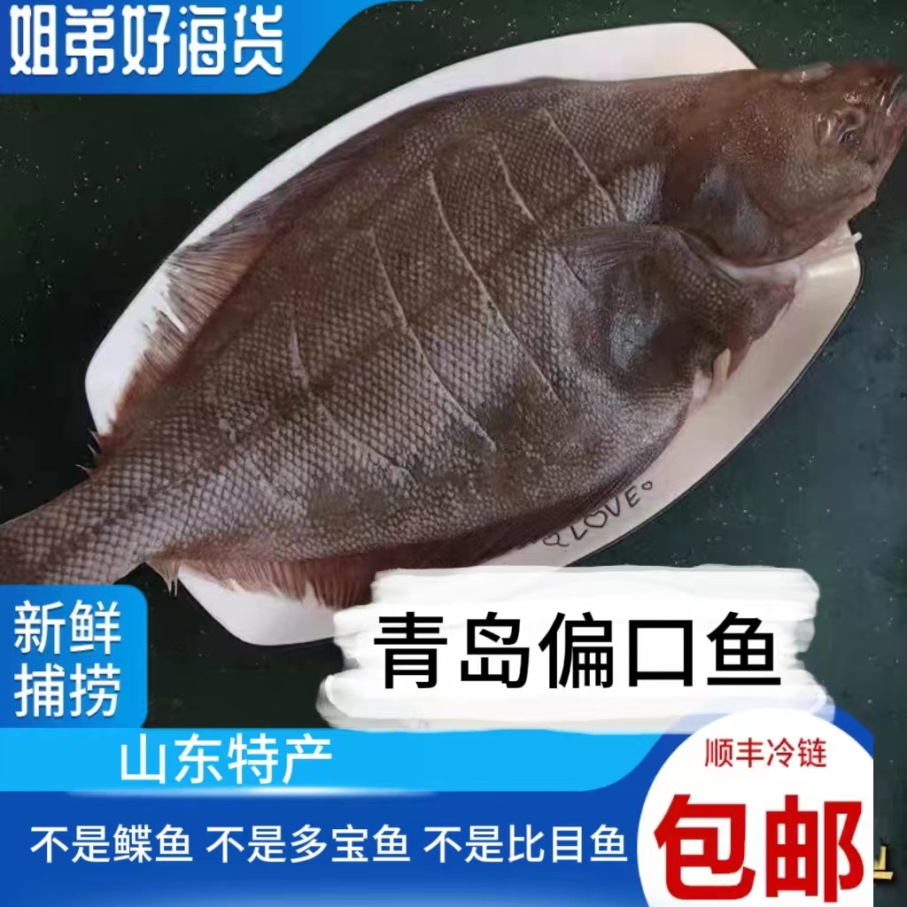深海野生现捕偏口鱼长脖鱼速冻锁鲜保鲜美味共5斤+1斤试吃共6斤