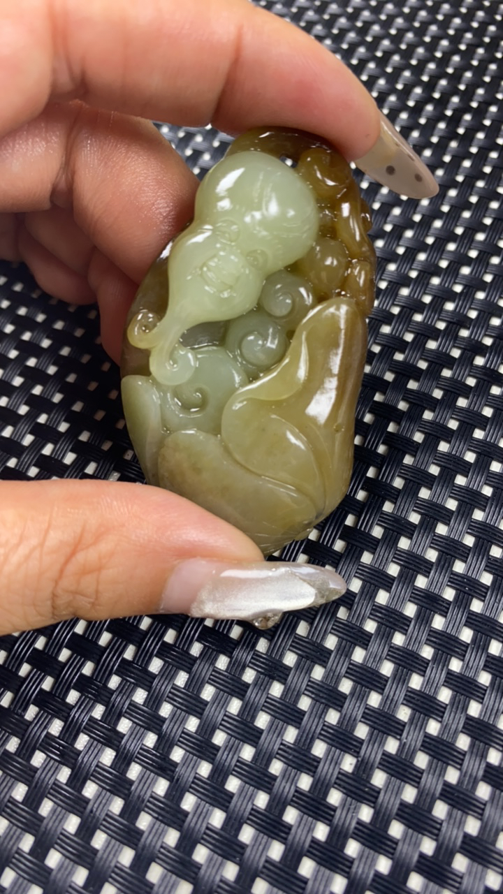 天然和田玉糖寿星