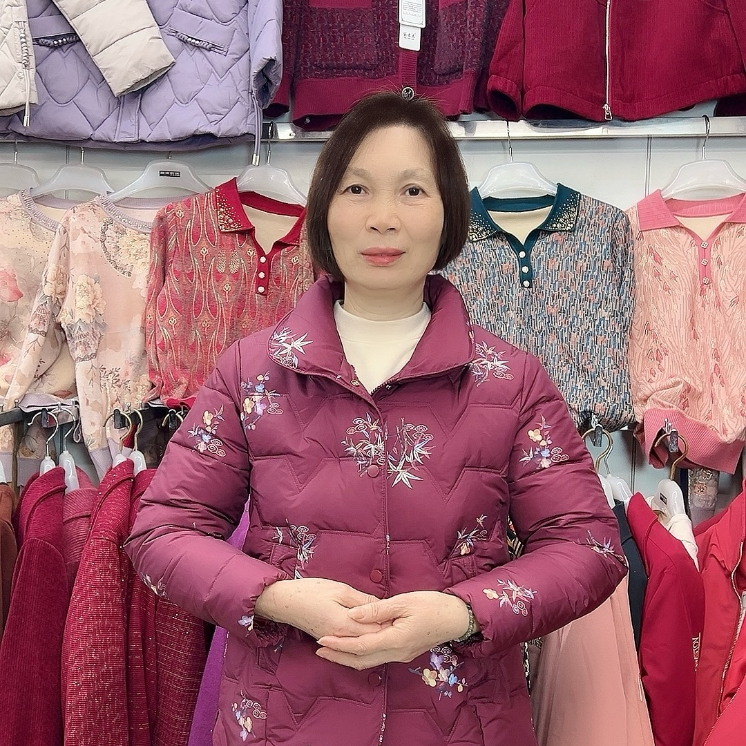 【金夫人妈妈装】中老年秋冬短款大码羽绒棉服奶奶老太太印花外套