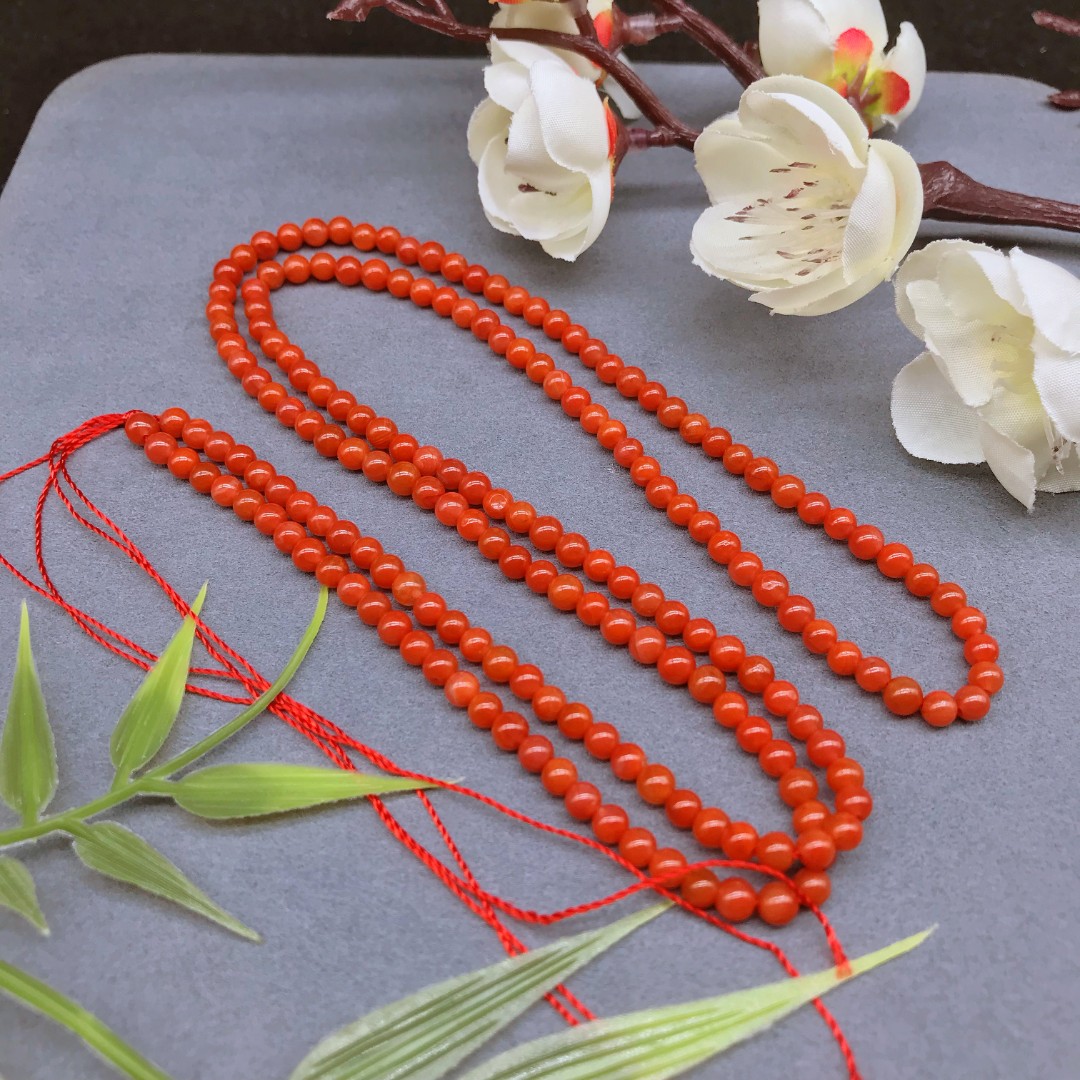 【鼎利源】南红保山高货精美时尚多圈4mm