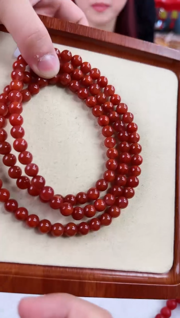 【闪购商品】南红玛瑙瓦西多圈8+未镶嵌一个/条{多样式发货}