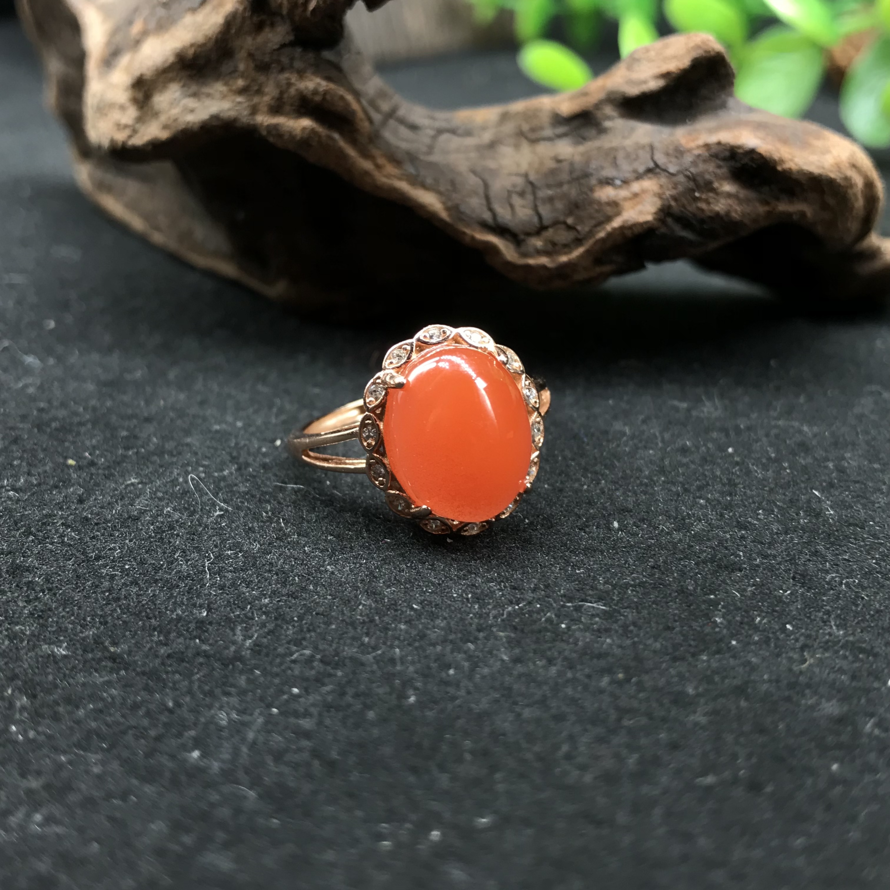 【小雪】（清货）南红保山百搭戒指（不含证书）