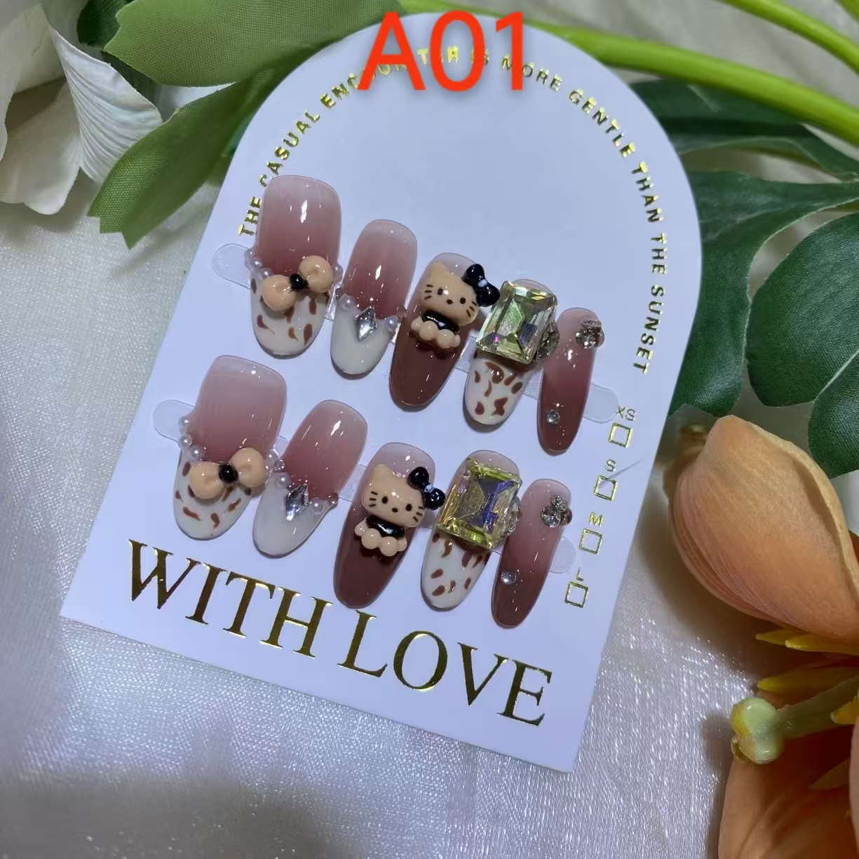 希妹美甲 简约新品手工穿戴甲自选 A系列（不带果冻胶）