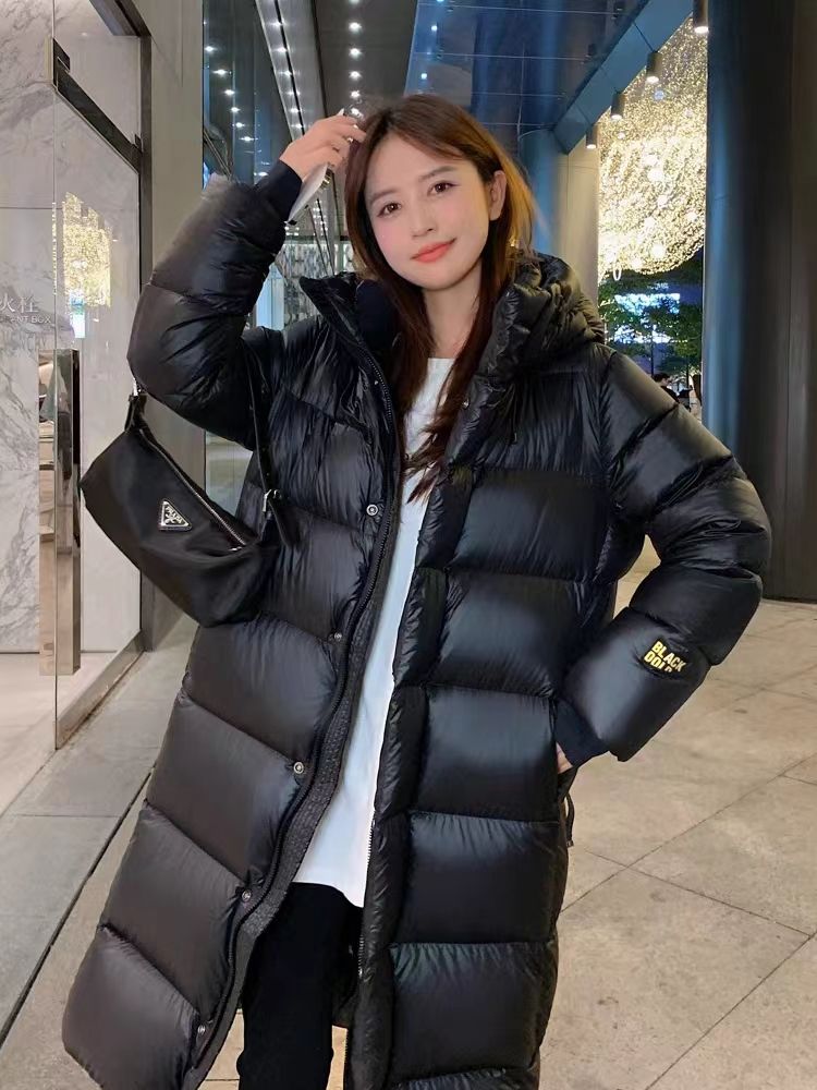 波司澄黑款羽绒服韩版加厚高品质中长款男女情侣爆款2023羽绒服外