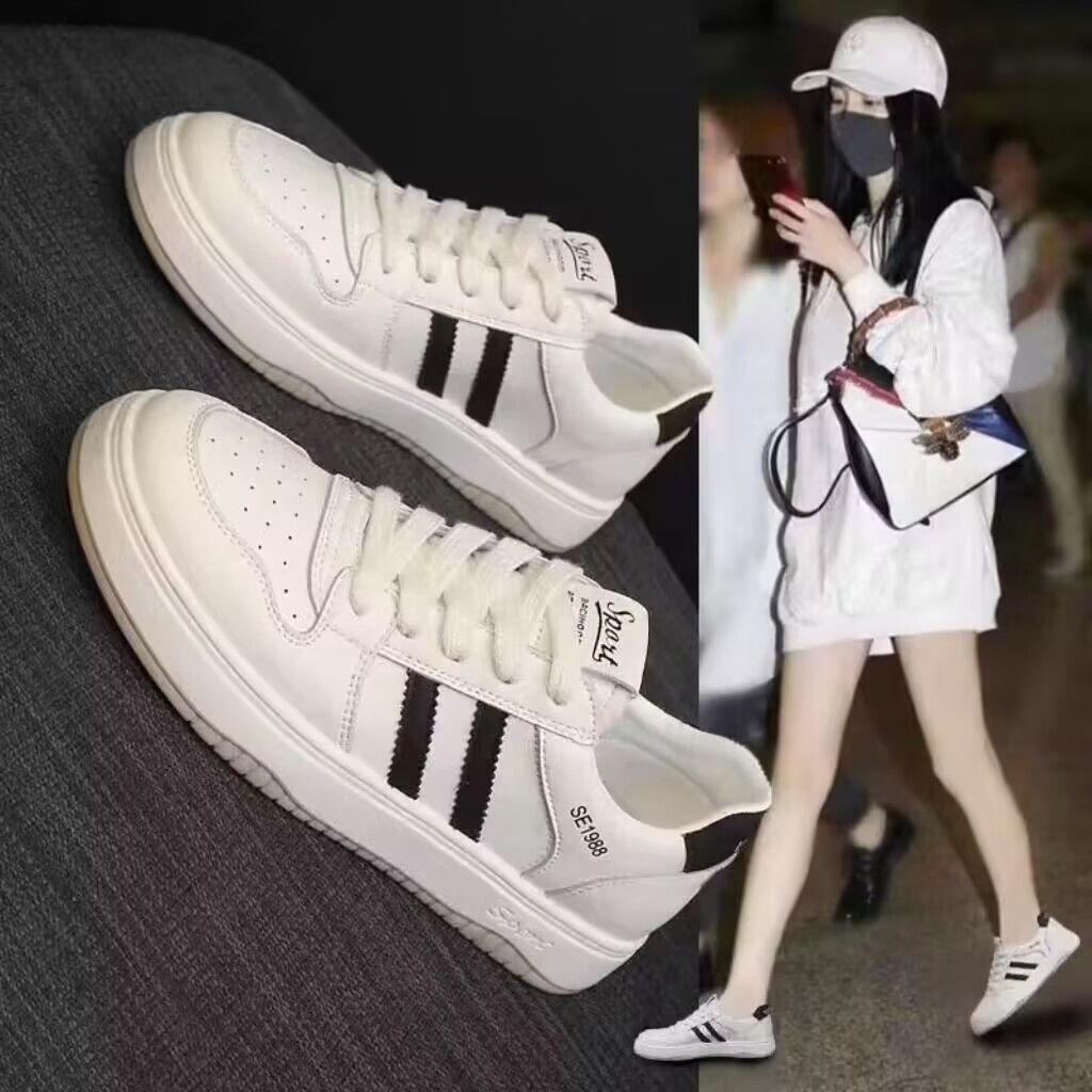 爆款小白鞋女2023秋季新款板鞋女休闲运动鞋洋气百搭学生鞋ins潮