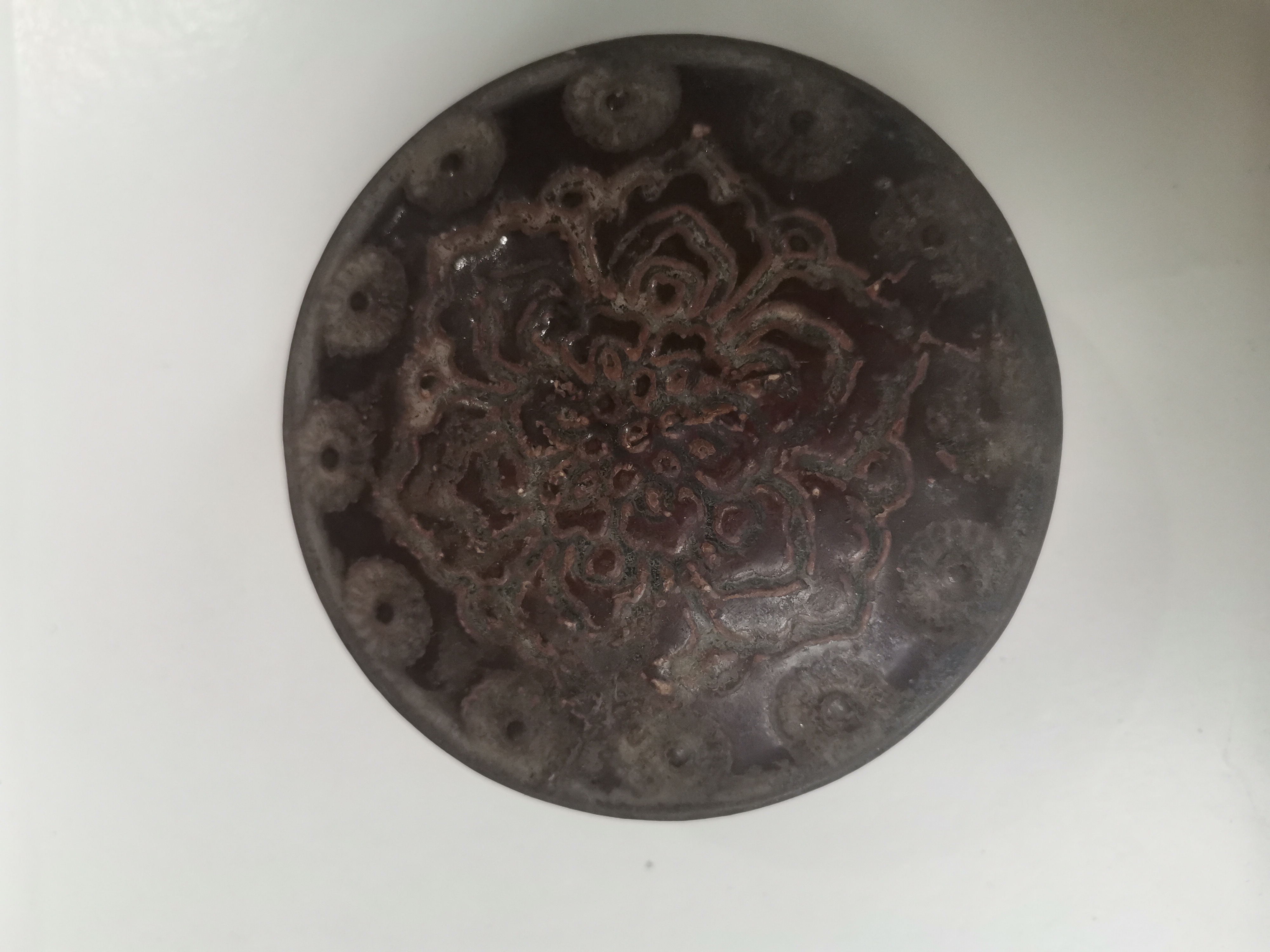 盖盒单色釉酱釉盒子