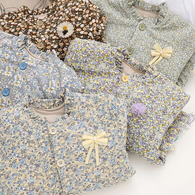 女童秋冬2024超轻时尚棉袄百搭印花校服神器棉服外穿保暖夹棉爆款