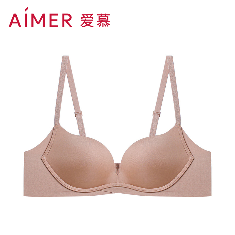 爱慕「小丝滑」流光风面膜文胸3/4无钢圈中厚模杯聚拢内衣AM11A322