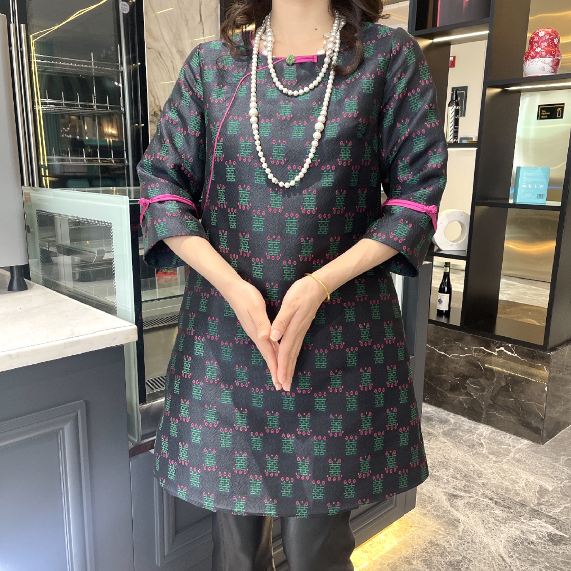 【依美之源】家有喜事2024春秋织花A版国风上衣