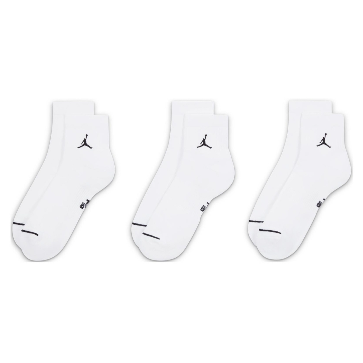 NIKE/耐克飞人白色休闲潮袜情侣搭配袜运动中筒袜3双装DX9655100