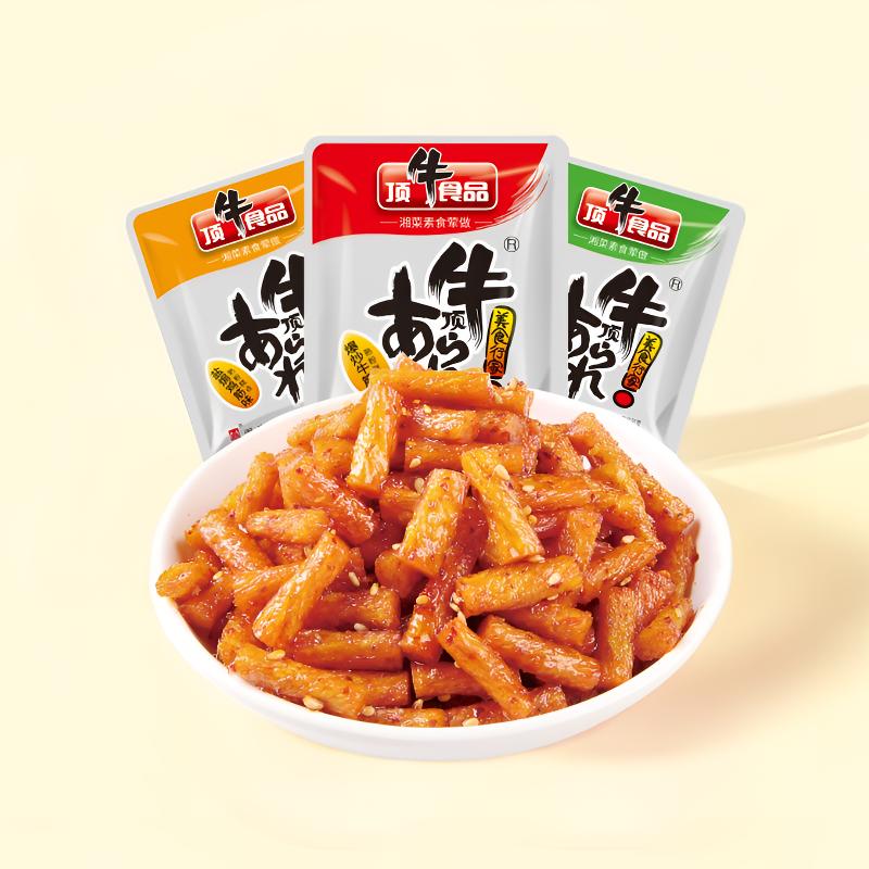 顶牛辣条童年回忆东旺麻辣小吃传统儿时零食网红面筋铝箔包装长沙