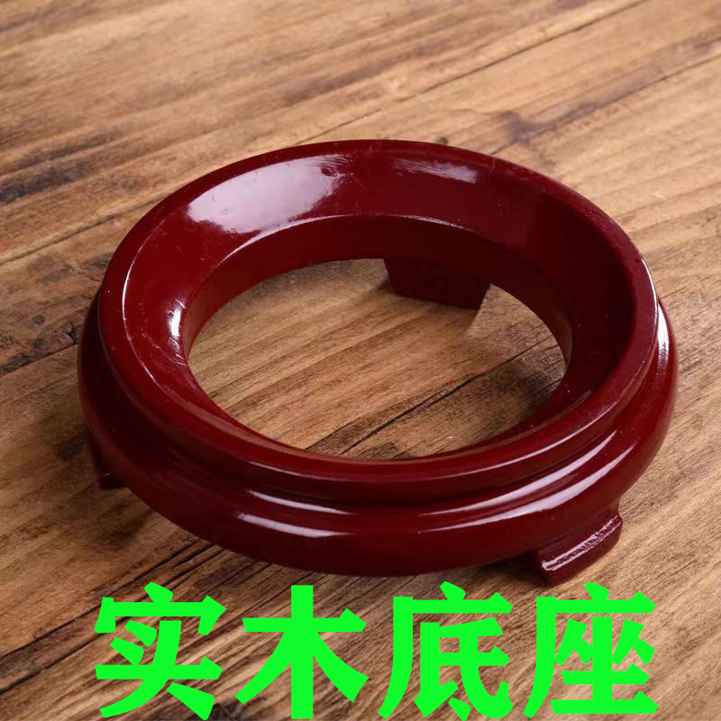 实木底座大气美观耐用水晶球蛋雕葫芦优质制作工艺品托架摆件用