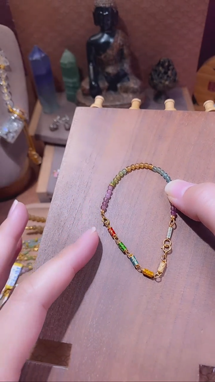 【闪购商品】碧玺手链银S925镶嵌YC00366碧玺WL手链