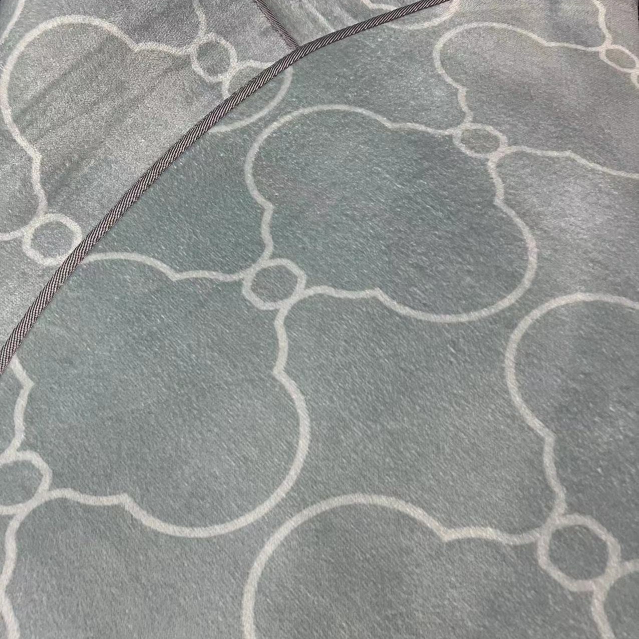 130*180 蓝色灯笼 法兰绒地毯地垫 微瑕疵家用客厅 卧室多功能